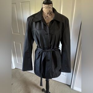 Black Women's Belted Jacket